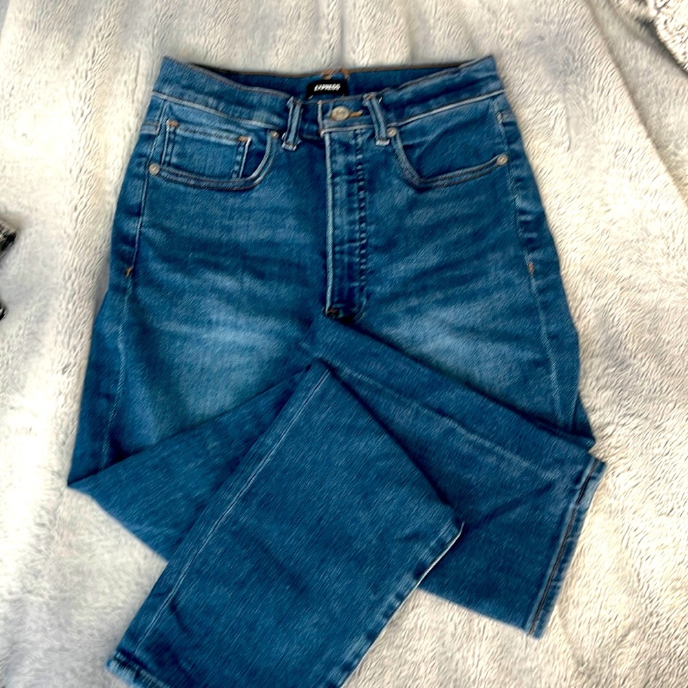 Express Slim Ankle Super High Rise Jeans